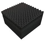 【YYT】 吸音材 制振 防音 10枚入 500×500mm 厚さ約40mm 吸音 波型 ウレタン 不燃 スポンジ 音響調整　デッドニング (10)