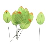 B Blesiya 装飾的　人工葉　家　庭　インテリア　DIY　写真　小道具　花　インテリア　200本　全4色　 - 緑