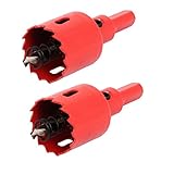 uxcell　ホールソー　高速度鋼　バイメタル カッターツール　レッド　30mmの切断直径　M42 HSS　2個