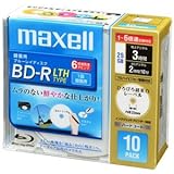 マクセル 6倍速対応BD-R LTH TYPE 10枚パック　25GB ホワイトプリンタブルmaxell BR25VLFWPC.10S [PC]
