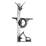 B Blesiya 多機能ルーラーキット　分度器ヘッド　スピリットレベル　12インチ　角度定規　内外角度　測定ツール　0-180度　　