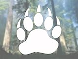 Bear Pawビニールデカール – 選択サイズ (A) X-Small: 3" ホワイト CV483_White_3"