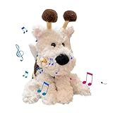 電子ドッグ,電子ドッグ, 音付きで動く犬のぬいぐるみ, 電気ドレスアップリアルな犬のぬいぐるみ、リアルなインタラクティブな犬の摩耗蜂スーツのおもちゃ、子供のためのコンパニオンアニマル、楽しいおもちゃ
