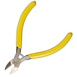 SODIAL(R) 黄色のハンドルの斜めのプライヤーカッター　マイクロニッパー5"　　ビーズジュエリーの為