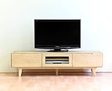 北欧風 幅150cm 脚付き ロータイプテレビボード ナチュラル 完成品