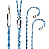 Yinyoo イヤモニ アップグレードケーブル mmcx 4.4mm KBEAR 耀 KBX4989 6N単結晶銅 4芯 イヤホン 交換用ケーブル バランス イヤホン リケーブル hi-fiオーディオ イヤフォン ケーブル （ブルー・mmcx4.4mm）