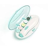 Te Fiti 電動ネイルケア ベビー 爪切りセット 【最新改良版】超静音モーター搭載 電動爪磨き 角質除去/甘皮処理/男女兼用 プレゼント 人気 手爪やすり 足爪やすり (薄いブルー)