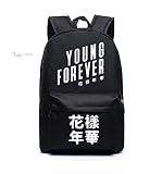 韓流グッズ ファッション 可愛 防弾少年団 BTS Bangtan Boys 花様年華Young Forever バッグ リュックサック (ブラック)
