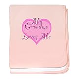 CafePress – My Grandma Loves Me – スーパーソフトベビー毛布、新生児おくるみ ピンク 05176782226832E
