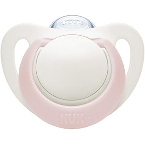 NUK ヌーク おしゃぶり 衛生的な消毒ケース付 [手指なめ 防止に] きれいな歯並びのために ジーニアス ピンク 新生児 0-6ヵ月 0か月~ OCNK301033140