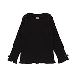 apres les cours(アプレレクール) 袖リボン長袖リブTシャツ　ブラック　110cm 子供服