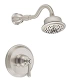 Danze D502857BNT Opulence Single Handle Shower Trim Kit with 5-Function Showerhead, Brushed Nickel [