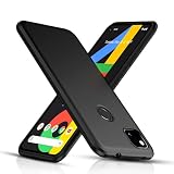 Google Pixel 4a 4Gケース ブラック Pixel 4a 4G 用の保護ケース TPU [傷防止 軽量 柔軟 薄型 耐衝撃 携帯便利] 全面保護 Google Pixel 4A 4G スマホ ケース (マットブラック)