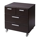 日本製(大川家具) クローゼット収納チェスト幅59.5高さ66.5キャスター付ウエンジブラウン  um0113 代引不可 ポイント10倍