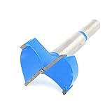 uxcell　木工用穴あけ ボーリングビットヒンジ　メタル製シルバートーン　ラウンドシャンク　42mm切断径