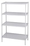 Muscle Rack PWS241235-4W Steel Wire Shelving, 4 Adjustable Shelves, 110 lb Per Shelf Capacity, 35" H
