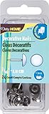 Dritz 9014 Upholstery Decorative Smooth Head Nails, Nickel, 7/16-Inch, 24-Pack [並行輸入品]