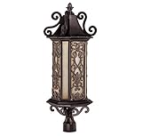 Savoy House 5-193-62 Outdoor Sconce with Tuscan Shades, Como Black with Gold Finish by Savoy House