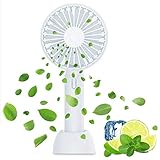 Sukuos 手持ち扇風機 卓上扇風機 超強風 USB充電式 コンパク 7枚羽根 3段階風量調節 1500mAh 携帯扇風機 手持ち/卓上両
