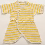 OCEAN＆GROUND オーシャンアンドグラウンド コンビ肌着 ボーダー_イエロー 60