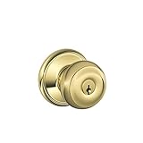 Schlage F51VGEO505/605 Georgian Entry Knob, Bright Brass [並行輸入品]