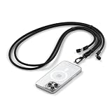 Satechi OntheGo USB-C ランヤードケーブル、60W急速充電、480Mbpsデータ転送、内蔵クロスボディストラップ、調整可能 1.5m 編組コード、iPhone・Android用 Type-C to Type-C ケーブル – ブラック