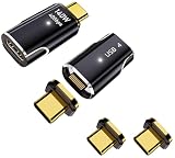 C.WEST USB C マグネット 変換 アダプタ I字型【USB4 40Gbps高速データ転送/140W PD急速充電/8K 60Hz HD映像信号伝送】 Type C 変換 アダプタ C to C アダプタ オス メス 変換 Thunderbolt 3 MacBook Pro/Airやその他Type-Cデバイスに対応 (140Wアダプタ２個+端子２個)