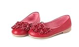 (チェリーレッド) CherryRed 子供靴 キッズ 女の子用 フォーマル靴 可愛い 花 歩きやすい 発表会 結婚式 卒園式 卒業式 入学式 七五三 35 レッド
