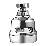 キッチン蛇口エアレーター 360°回転式 節水蛇口エアレーター ディフューザー 蛇口ノズルフィルター シャワーノズル 蛇口コネクタ イエロー