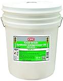 CRC Food Grade Synthetic Compressor Oil, -50 to 190 Degrees F Temperature Range, 5 Gallon Pail, Clea