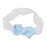 ノーブランド品 2PC　赤ちゃん　ちょう結び　写真撮影　小道具　ヘアバンド　ヘッドバンド　ターバン　全5色選べる - 青