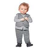 AmazingDeal 子供 長袖 フォーマル チョッキ+シャツ＋パンツ ストライプ 冬服 男の子 結婚式 発表会 入学式 卒業式 春秋 ジェントルマン レジャー 可愛い (９５（１８-２４ヵ月）)