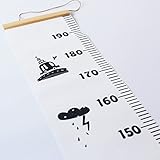 hiltow赤ちゃん成長チャート定規部屋の装飾キッズ寝室保育園取り外し可能高さGrowth Chart 7.9 " X 79 "