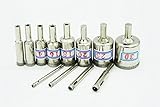 ダイヤモンド コア ドリル コア ビット セット ガラス タイル 石板 などの 穴あけ 4mm から 30mm (12本) (12)