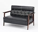 ソファ 2人掛け レザー調ソファ ミッド 2P 北欧 ソファー カウチ アンティーク モダン sofa 二人掛け