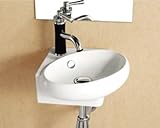 INK-TR4518　オンカウンター/壁掛けタイプ　小サイズ　陶器製　洗面ボウル