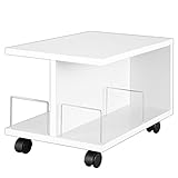 日本製 キャスター付 収納ラック オープンラック ロータイプ サイドテーブル 収納ボックス ホワイト