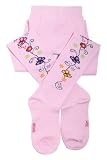 Weri Spezials Baby and Children Tights, Ornaments of Flowers , Pink, Size: 2-3 years (92/98) by Weri