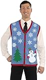 Forum Novelties Men's Plus Size Snowflake Christmas Vest%ｶﾝﾏ% Multi%ｶﾝﾏ% X-Large [並行輸入品]