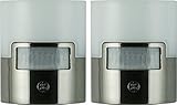 GE 28769 Ultra Brite motion-activated LEDライト2パックwithプレミアムニッケル仕上げ、つや消しニッケル
