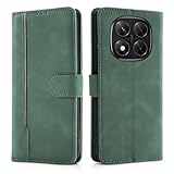 【CASAFUNY】向けの Xiaomi Redmi Note 14 Pro 5G ケース 手帳型 耐衝撃 高質PUレザー 用の Xiaomi Poco X7 5G ケース手帳型 おしゃれ ビジネス風 携帯カバー レドミノート14pro5g カバー 軽量 対応 Redmi Note 14 Pro 5G スマホケース シンプル お洒落 カードポケット マグネット開閉式 スタンド機能(グリーン)