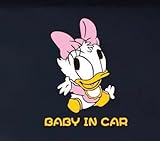 カーステッカー　デイジー　ディズニー BABY IN CAR (赤ちゃんが乗っています)のステッカー
