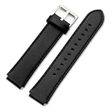 ファーウェイ HUAWEI TalkBand B3/B6/B7/WATCH FIT mini用 16mm対応 クイックリリース 交換 バンド ベルド 本革 (黒)