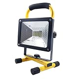 MARKLIGHT LED 投光器 40W 充電式3本18650電池付属 作業灯照明 ポータブル投光器 360角度調整 長時間点灯可能 夜間釣り地震 防災対策 災害現場に大活躍