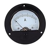 XDiscount アナログ電流計 DC 0-5A 65C5モデル クラス 2.5 カレントテスタ ラウンドパネル