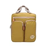 Lovoski 女性　ナイロン　大容量　防水　旅行　アウトドア　リュックサック　バックパック　3色選べる - レモングリーン