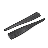 DealMux 2個ブラックカーボンファイバー柄カー自己接着プロテクターコーナーガードスクラッチステッカー