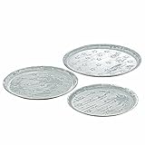 The Farmer's Market Star Studded Round Galvanized Serving Trays Set of 3 Each over 1 Ft Diameter 13 