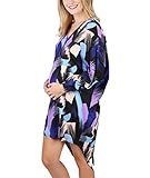 KRISPマタニティレディースZip Front Dip Hem Hi Loチュニックトップ US サイズ: L カラー: パープル