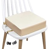 高さ調節お子様用クッション, こどもお食事座布団 ダイニング チェア クッション ポータブル 取り外し可能 ハイチェア ブースター キッズ用 ウォッシャブル い チェア シート パッド マット 布 ストラップ (ブルーUFO)